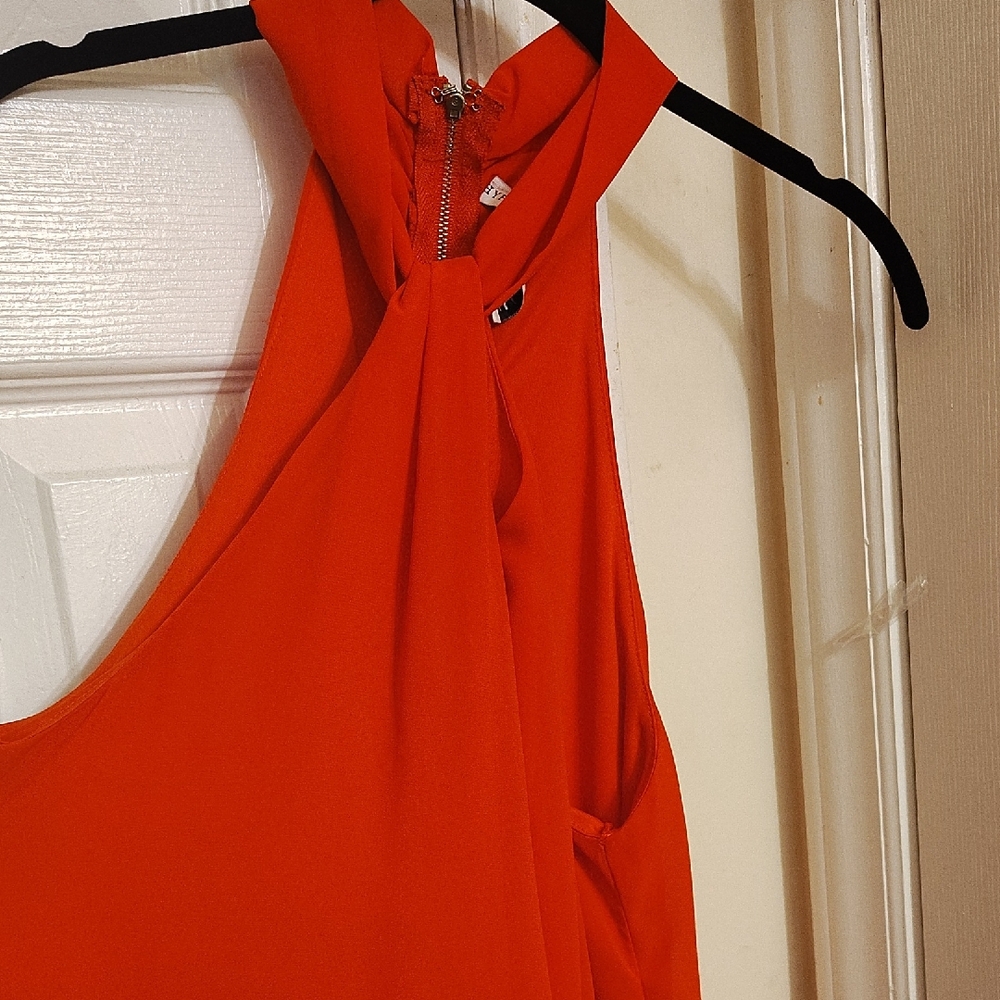 HYFVE One Shoulder Vibrant Orange Dress